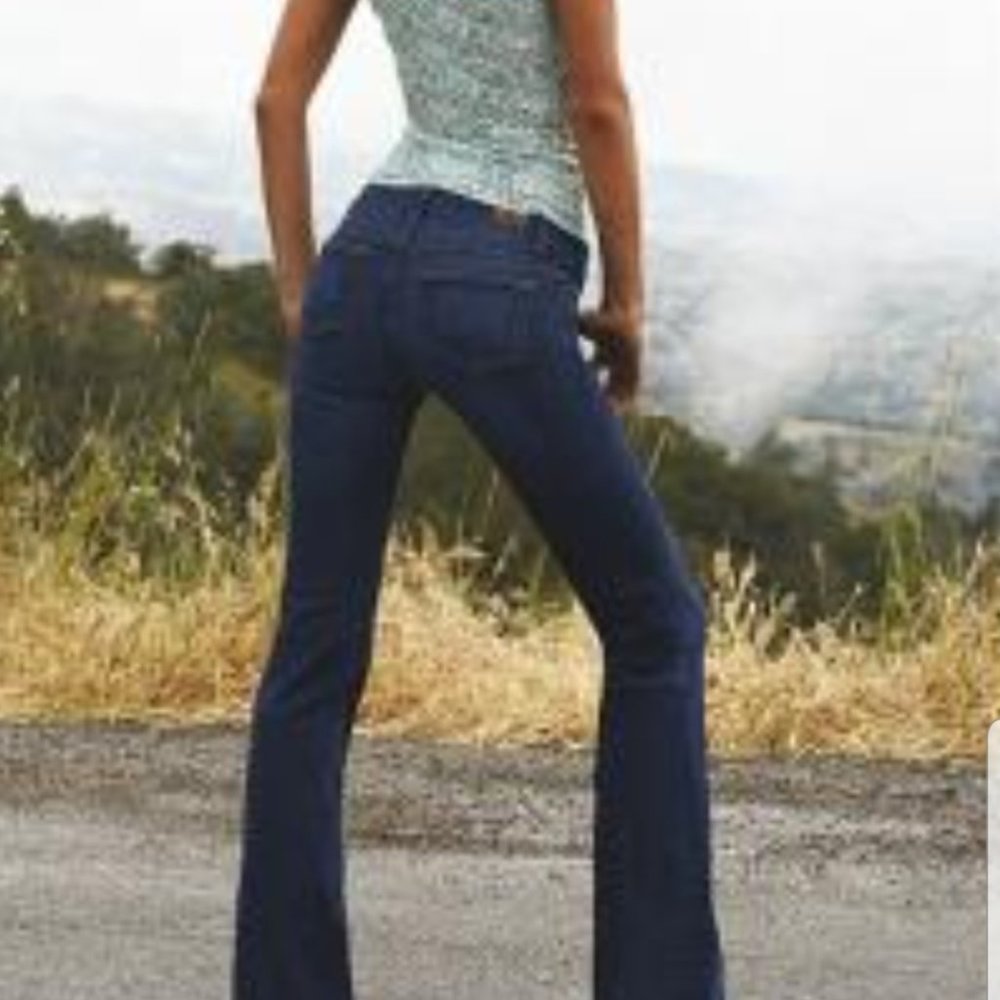 Vintage LONDONJEAN Dark Blue Flared Bootcut Women's Jeans
